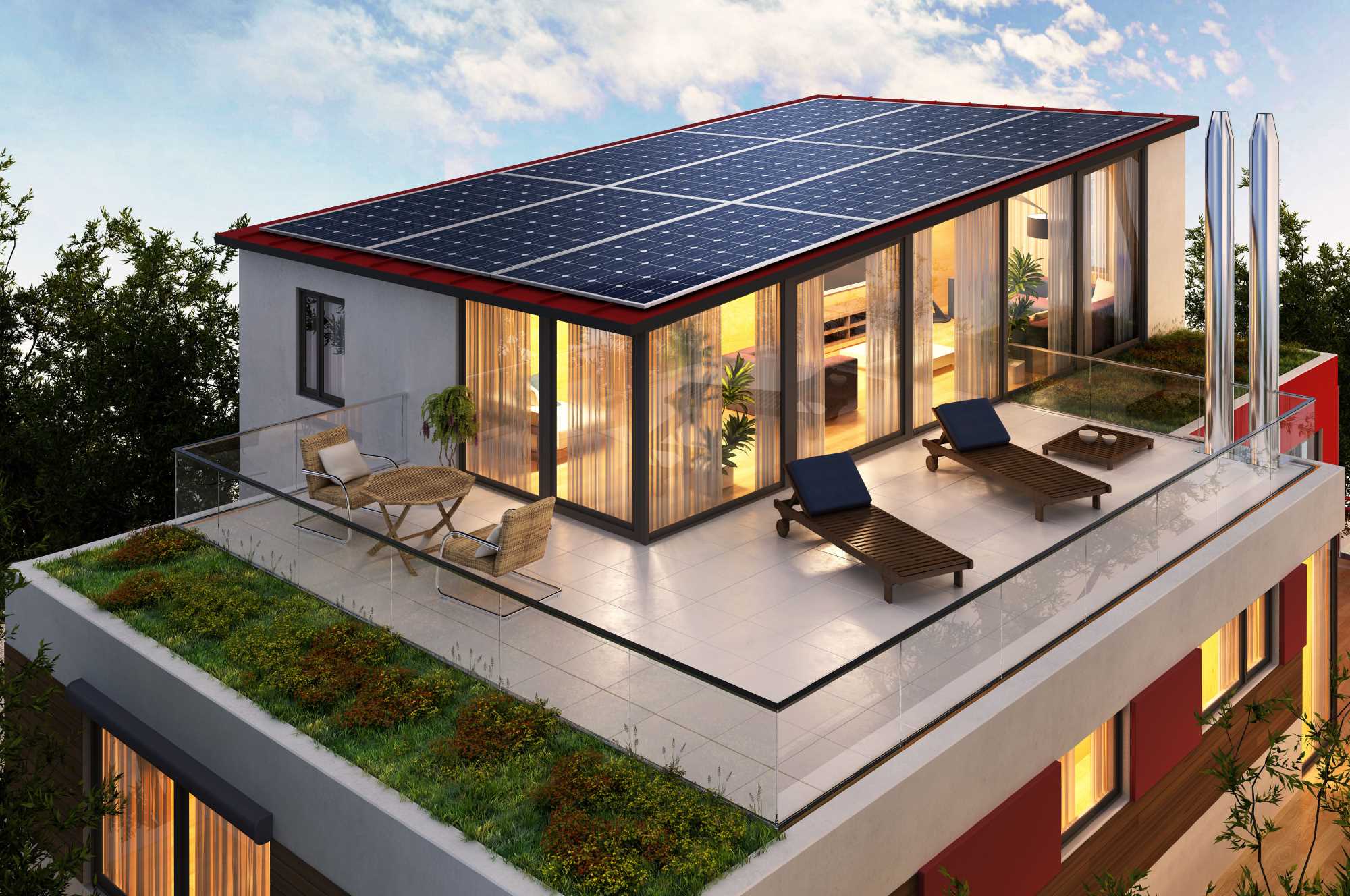 Off grid residential solar power systems